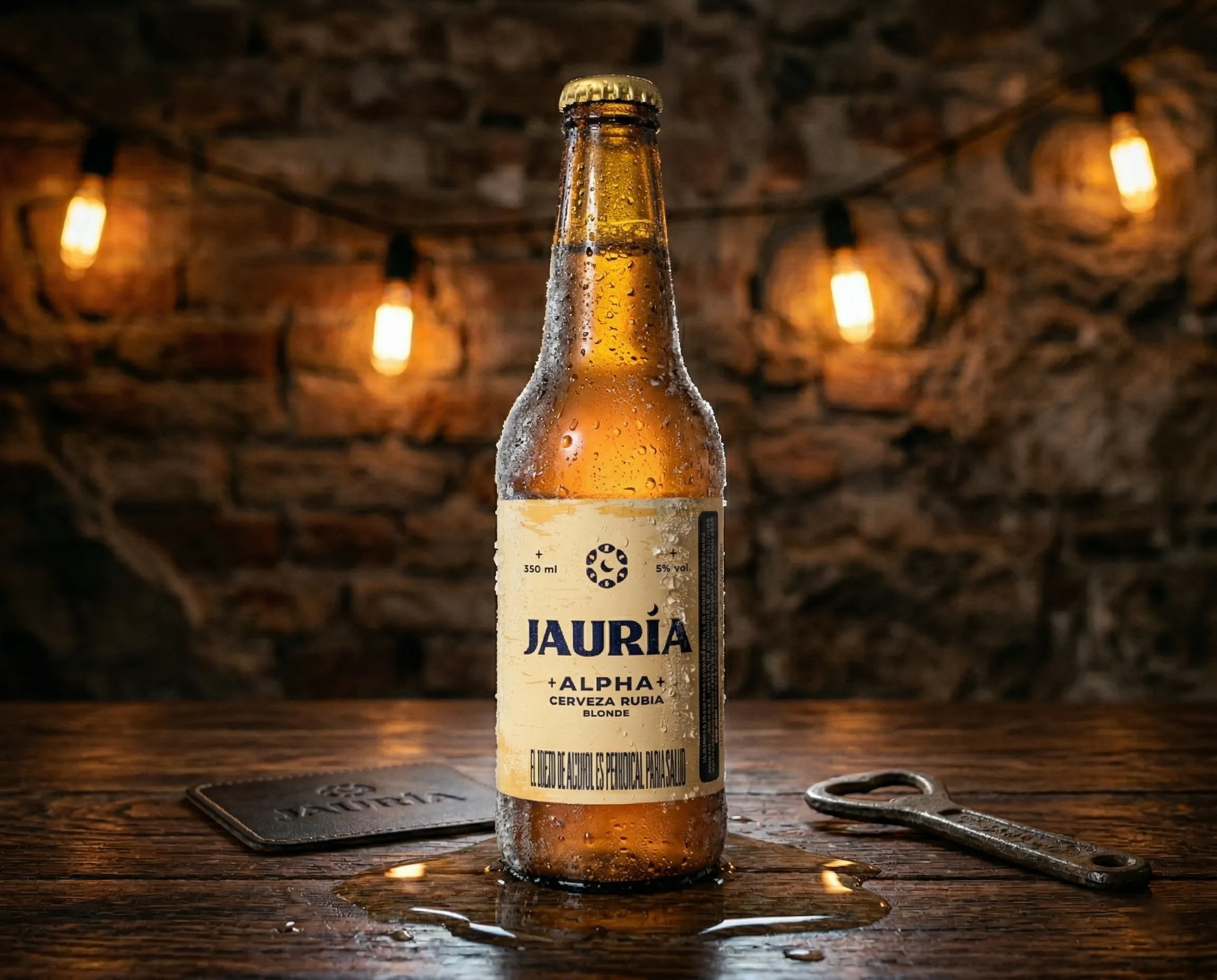 Cerveza Artesanal JAURÍA, Cerveza Rubía Blonde, Medellín Colombia