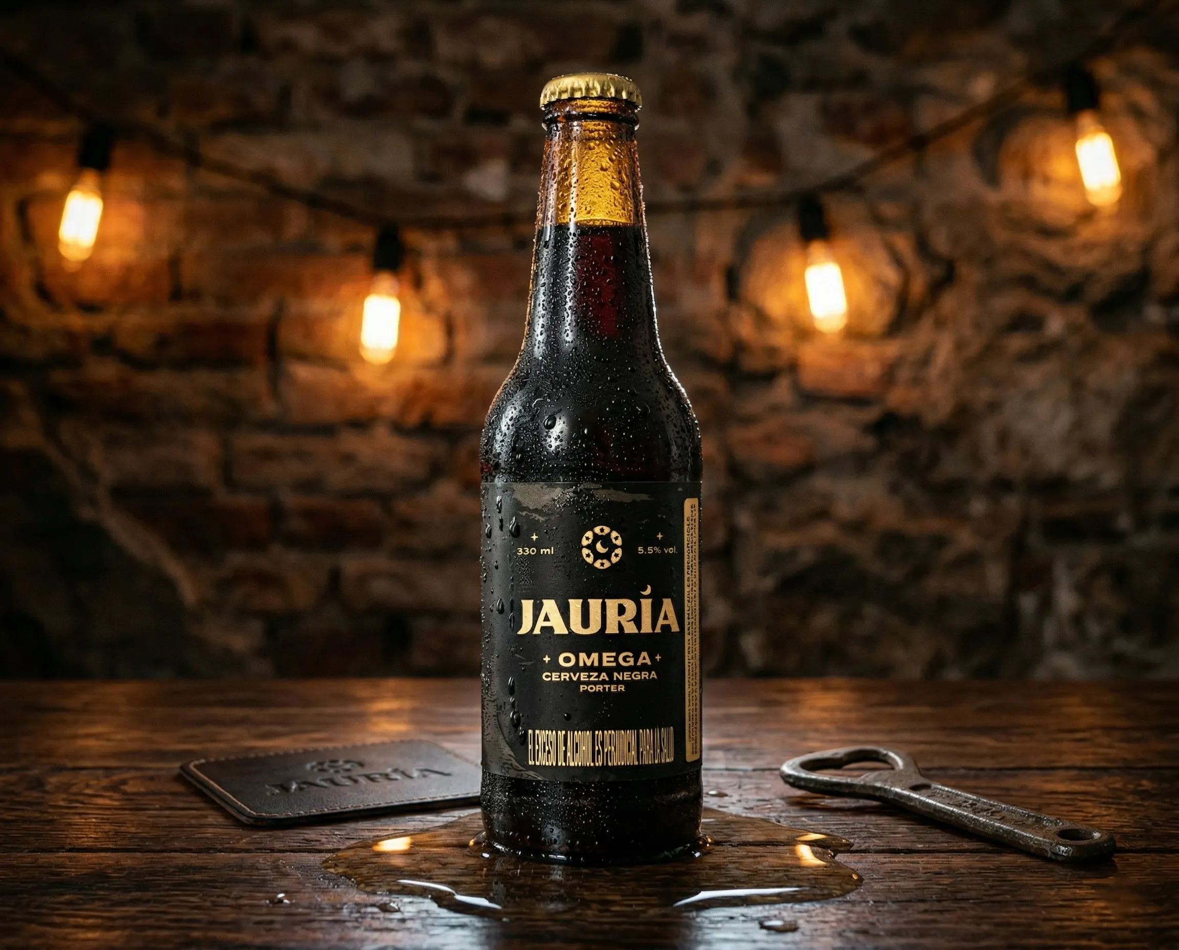 Cerveza Artesanal JAURÍA, Cerveza Negra Porter, Medellín Colombia