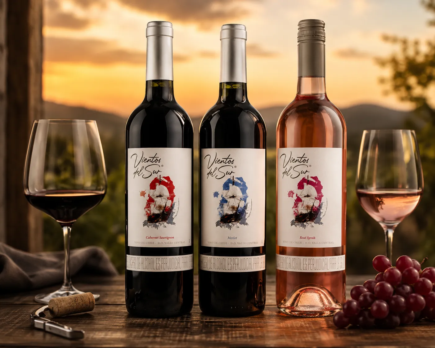Vinos de Valle Central Chile, Vientos del Sur